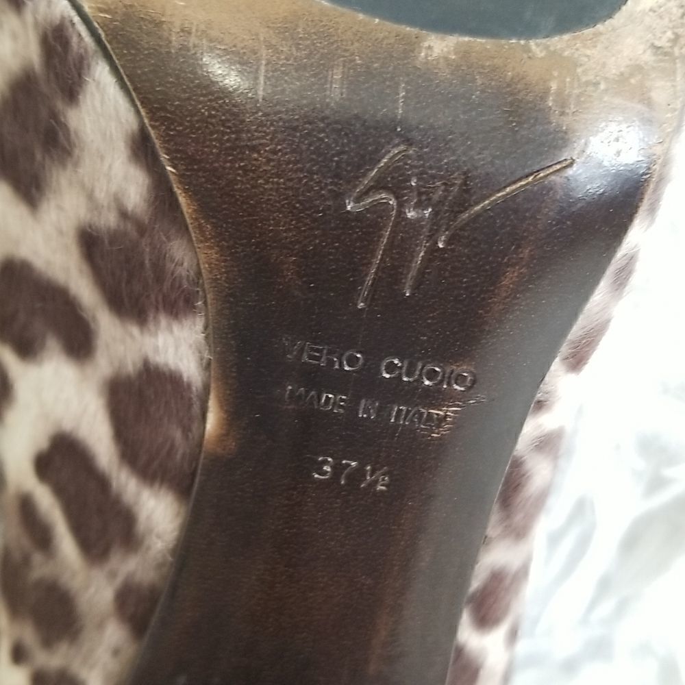 Giuseppe Zanotti Animal Print Pumps Sz 7.5 - Picture 10 of 12